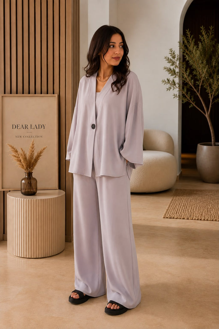 Ensemble Femme Chic – Blazer Fluide & Pantalon Large