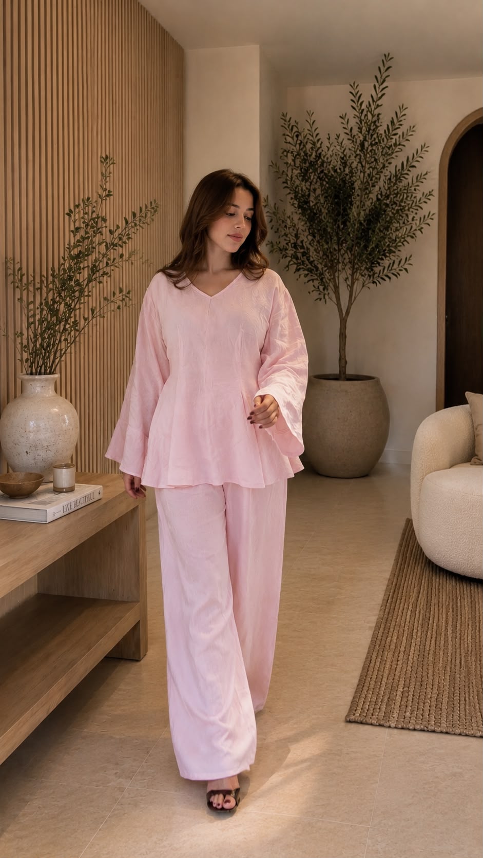 Ensemble Femme Chic – Blouse & Pantalon Large